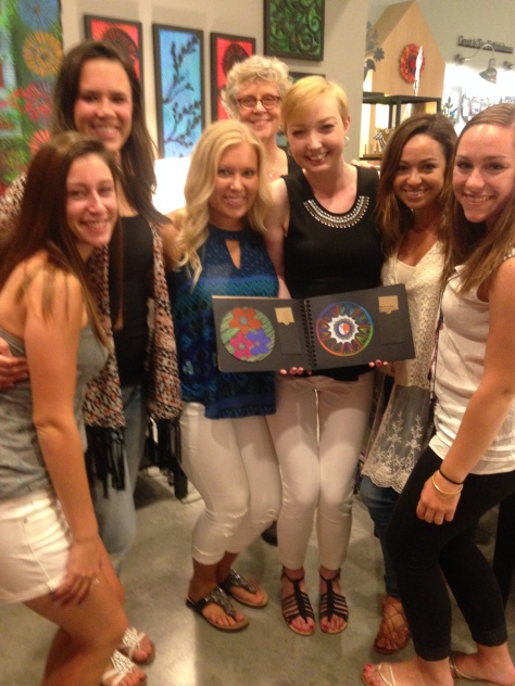 Megan and friends with Coach Carol Roeda, Color Out the Darkness Workshop, August 14, 2015.